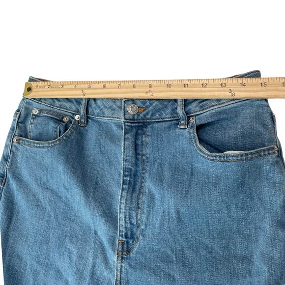 ASOS Womens Jeans Size 32 High Rise Straight Leg Light Wash Blue Denim Jeans - Picture 9 of 11